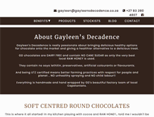 Tablet Screenshot of gayleensdecadence.co.za